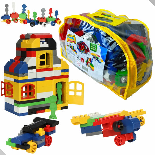 Blocos De Montar Family Blocks Educativo 400 Peças