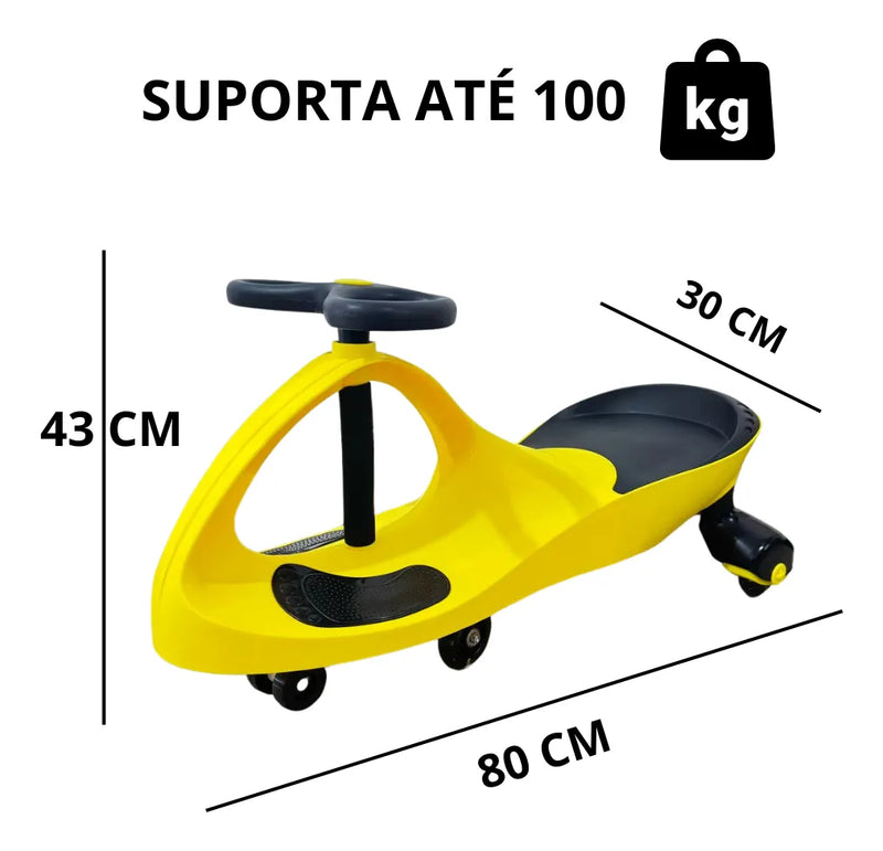 Carrinho Gira Ginga Car Infantil Menino Menina 100 Kg