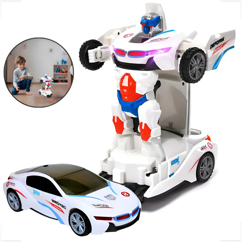 Robô Transformes Com Som Luz E Movimento Bate E Volta Cor Camaro