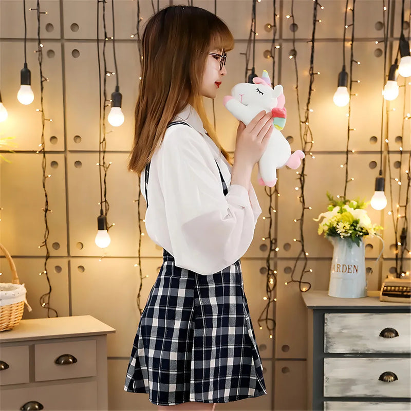 Pelúcia Unicórnio Dormindo Almofada Presente Menina 30cm Cor Branco