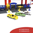 Pista De Carrinhos Brinquedo Posto De Gasolina C/ Elevador