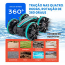 Carrinho Controle Remoto Carro Brinquedo Acrobático Anfíbio Ciano Carro Com Controle Remoto