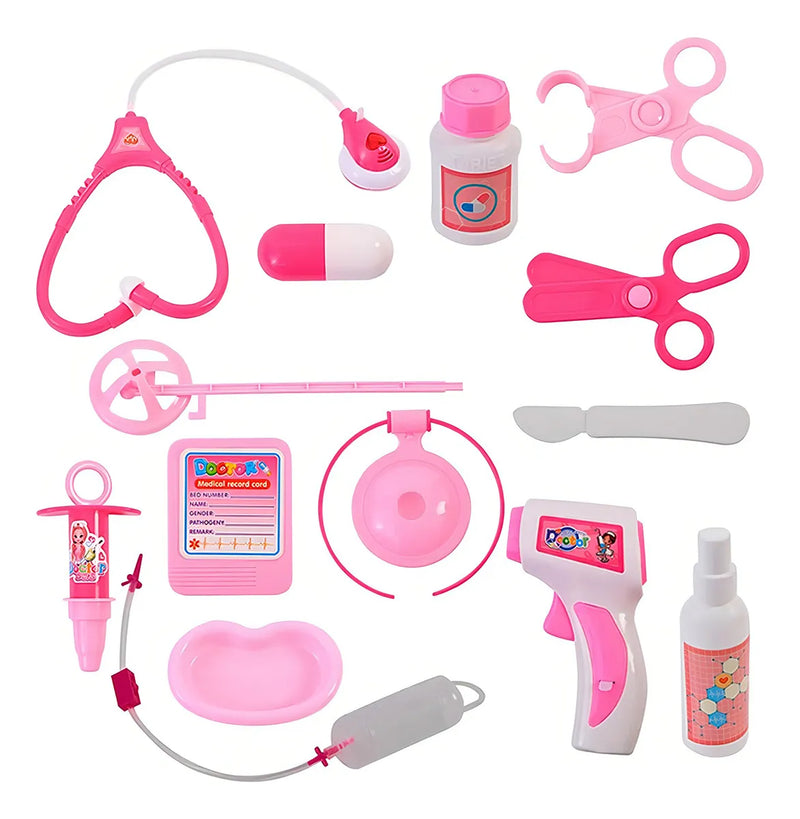 Maleta Doutora Kit Médico Infantil Menina Com Rodinhas