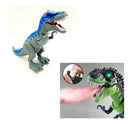 Tiranossauro Rex Brinquedo Solta Fumaça Anda Emite Luz E Som Cor Preto-Verde Personagem Dinossauro