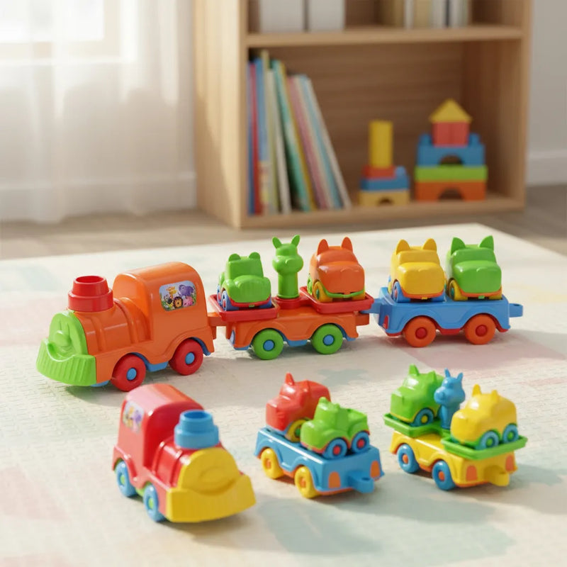 Brinquedo Trenzinho Carrinho Educativo Presente Bebe 1 Ano