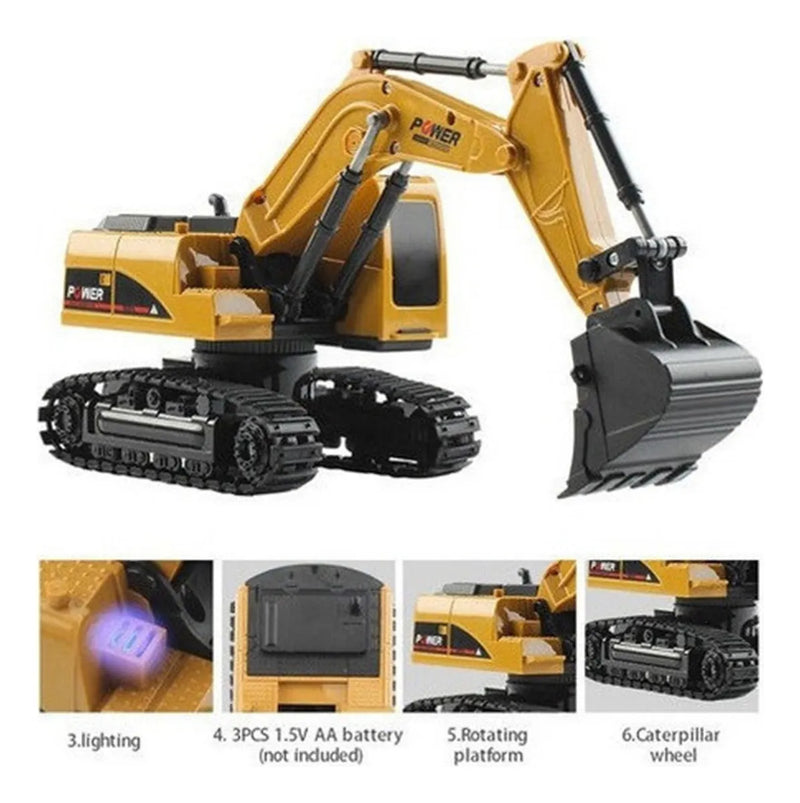 Máquina Mini Escavadeira Infantil Grande Menino