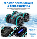 Carrinho Controle Remoto Carro Brinquedo Acrobático Anfíbio Ciano Carro Com Controle Remoto