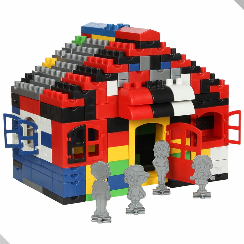 Blocos De Montar Family Blocks Educativo 400 Peças