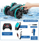 Carrinho Controle Remoto Carro Brinquedo Acrobático Anfíbio Ciano Carro Com Controle Remoto