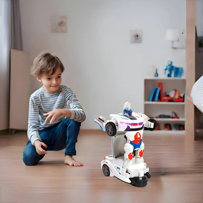 Robô Transformes Com Som Luz E Movimento Bate E Volta Cor Camaro