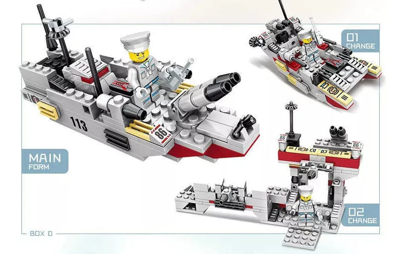 L Embarcação Guerra Blocos Construção De Menino De Brinquedo