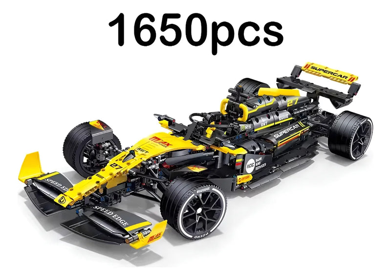 Kit De Montar Carro Corrida F1 Renault 1642 Peças (65 Cm) 1650 Formula 1 Renault Supercar