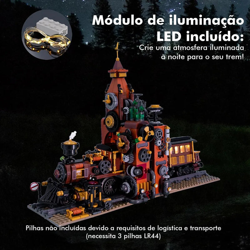 Camewin Brinquedo-decoração De Blocos Do Trem De Steampunk 1252