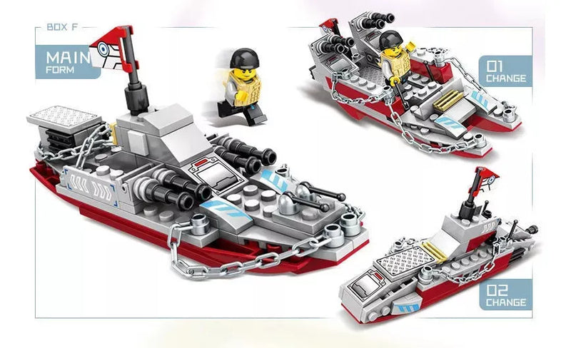 L Embarcação Guerra Blocos Construção De Menino De Brinquedo