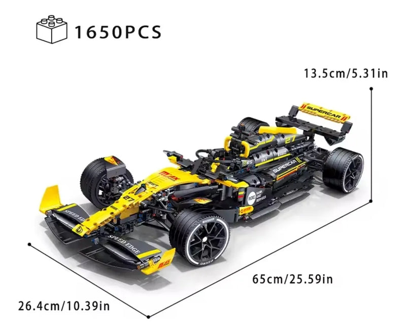Kit De Montar Carro Corrida F1 Renault 1642 Peças (65 Cm) 1650 Formula 1 Renault Supercar