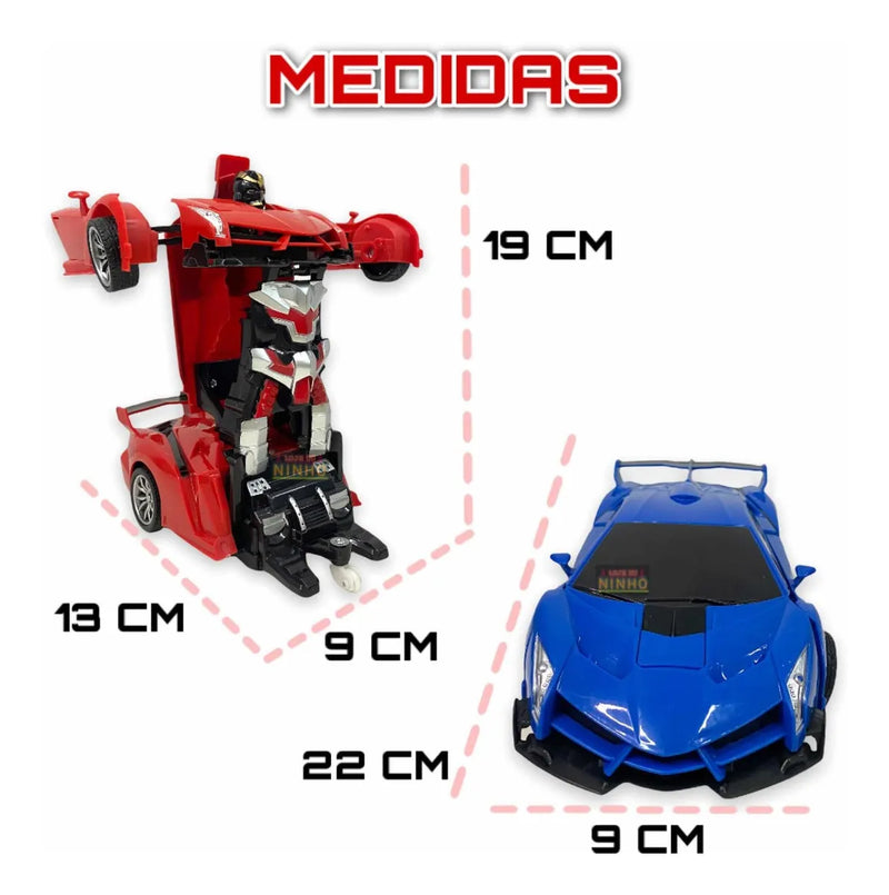 Carrinho Controle Remoto Transforma Em Robô Brinquedo Menino
