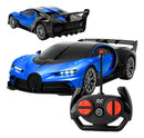 Carrinho De Controle Remoto Cor Azul Farol Led Brinquedo Menino Carro Corrida